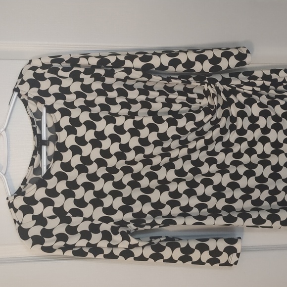 Talbot's Black & White Patterned Dress - Picture 2 of 4